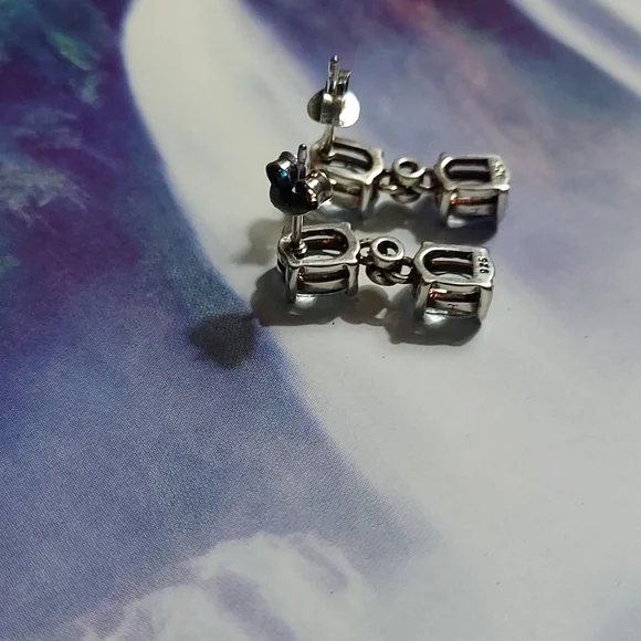 Aquamarine Vintage Earrings - Picture 5 of 7